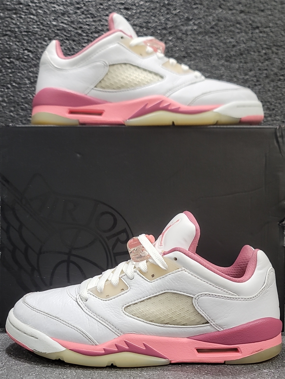 Nike Air Jordan 5 Retro Low 'Crafted For Her' "White/Coral Chalk" Wmns 8.5